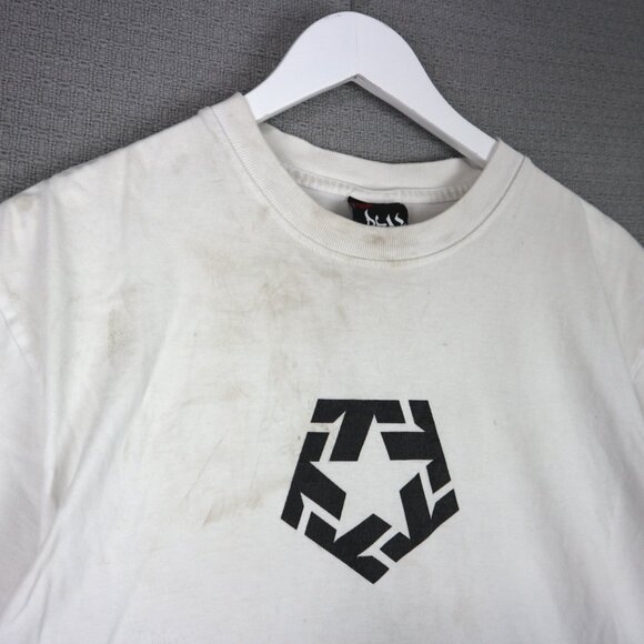 Tribal Y2K Grunge Distressed Streetwear tee Mens Large - Picture 3 of 8